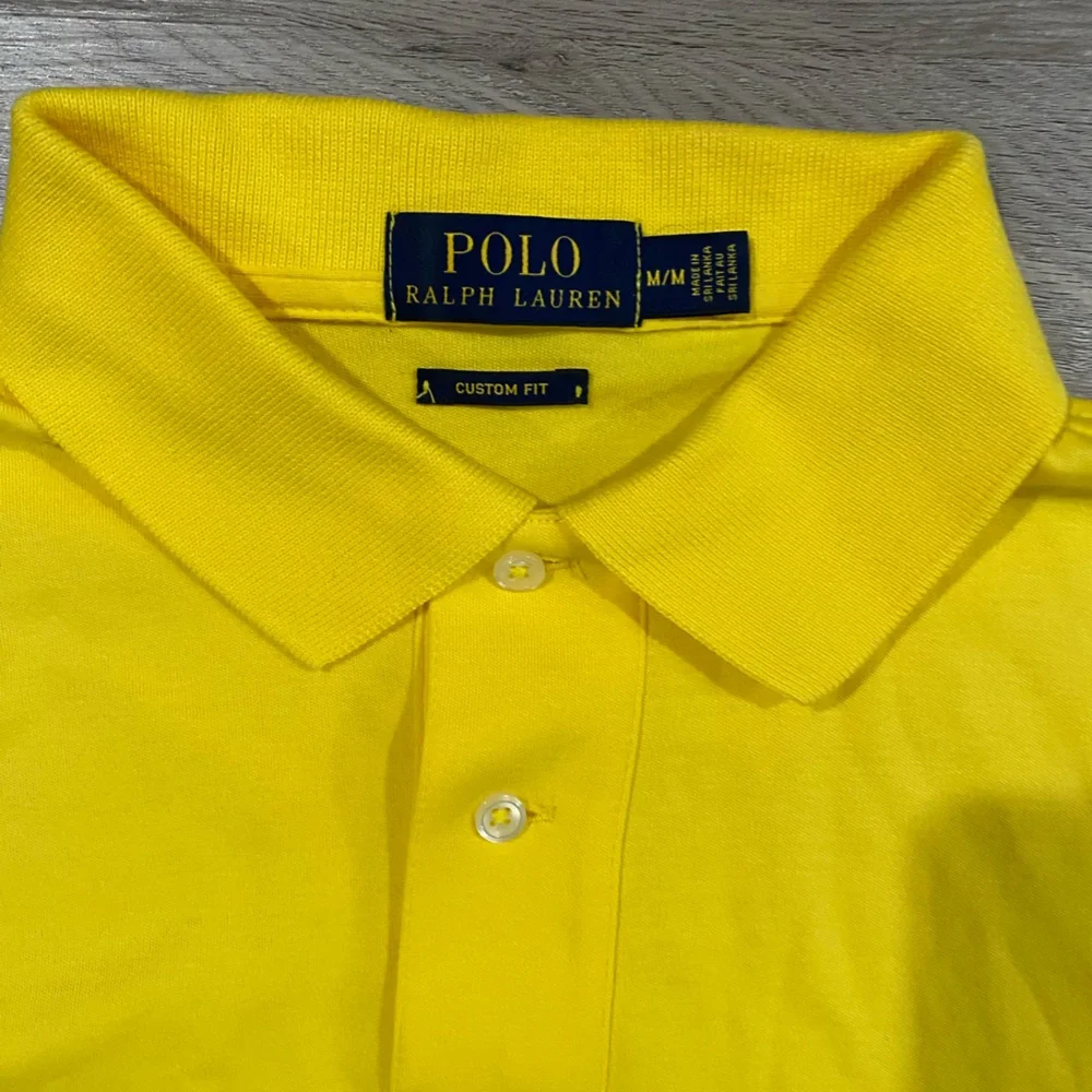 Polo by Ralph Lauren Men's Yellow Polo Shirt Custom Fit‎